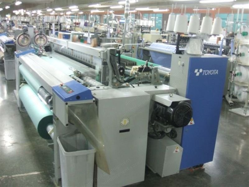 Toyoda, T710, 2005/2006, 1900mm Width, 4 Color, Cam and Dobby Air Jet Looms