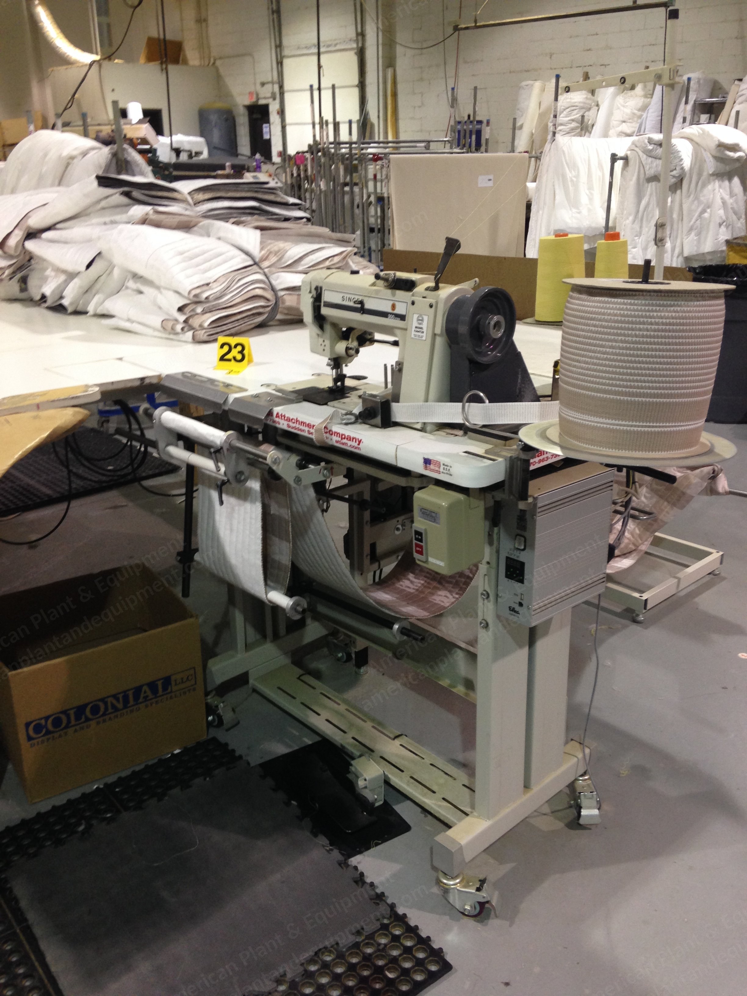 Atlanta Attachment, 1344 T 29, with Singer 300 4 194 A Sewing Head, Table, Motor, Elka Electronic Box