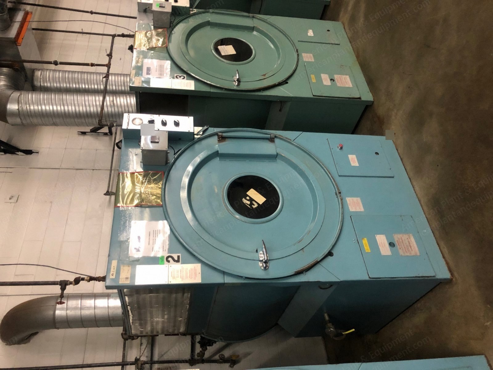 Ajax, Gas Dryers, 100 lbs Capacity, 48in Electric Extractor, 54in Hydraulic Extractor with Pump