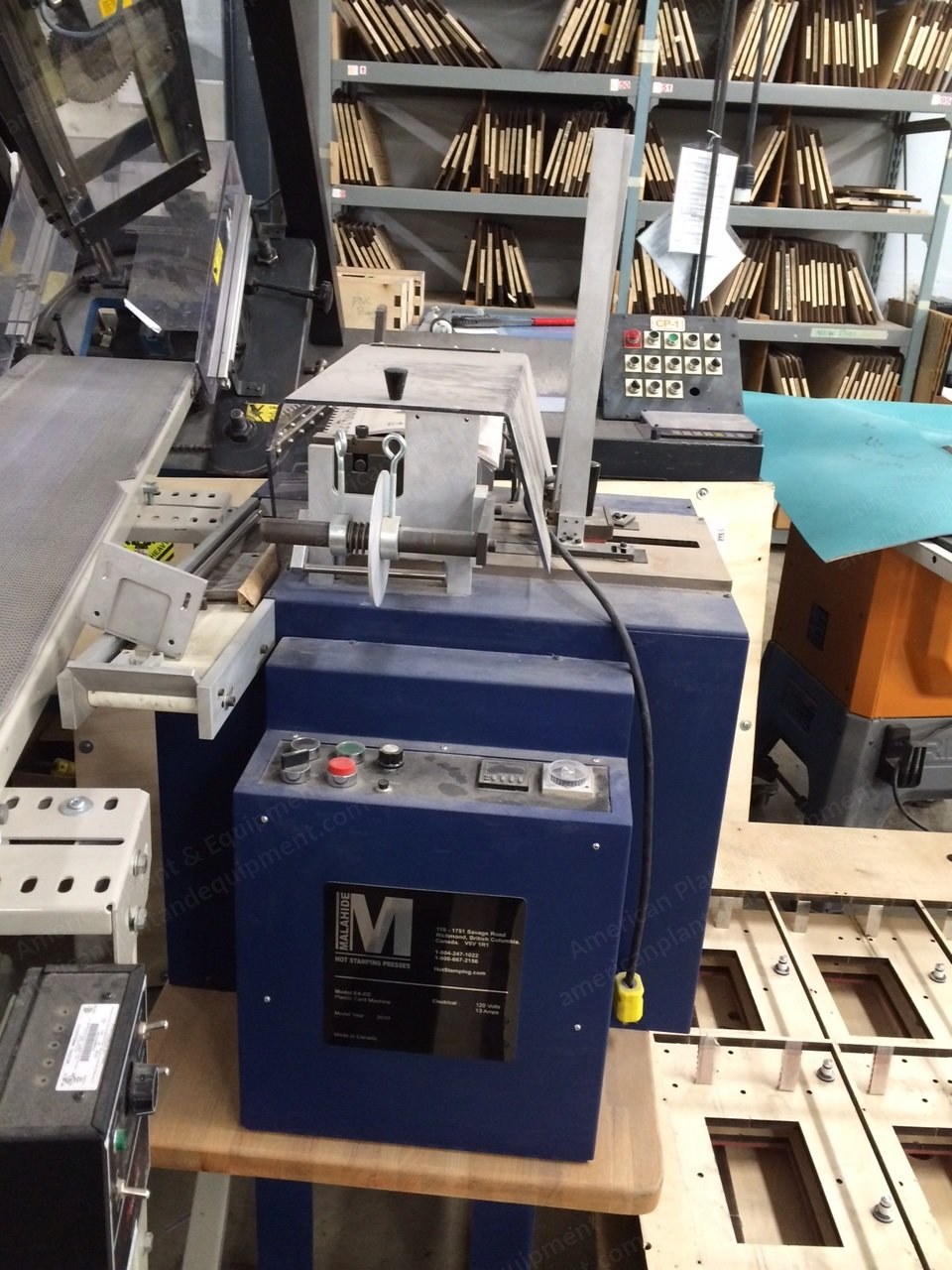 Malahide, E4-CC, 2010, Plastic Card Hot Stamping Machine, 8 Tons Stamping Pressure, Max Speed 6000/hr