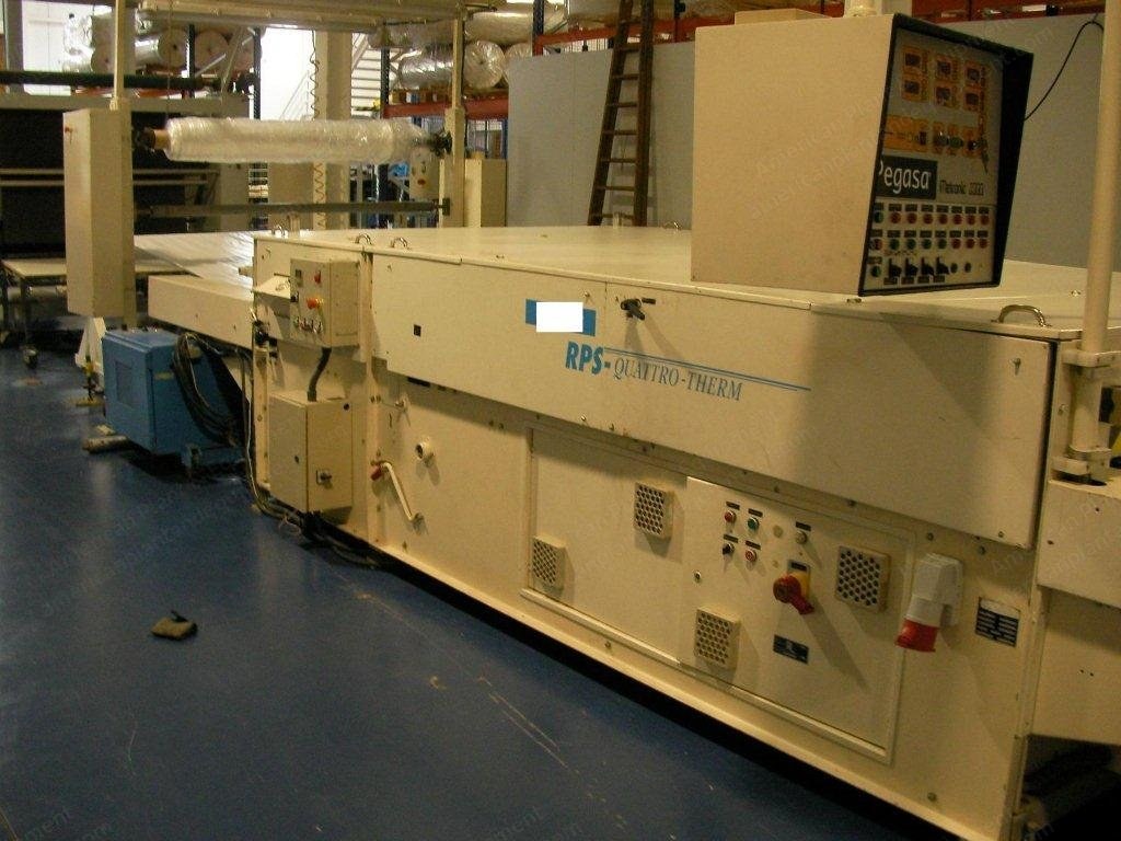 Meyer, RPS-2, 2002, Horizontal Laminating Machine, 1800mm Working Width, 2 Teflon Belts, Cooling Section