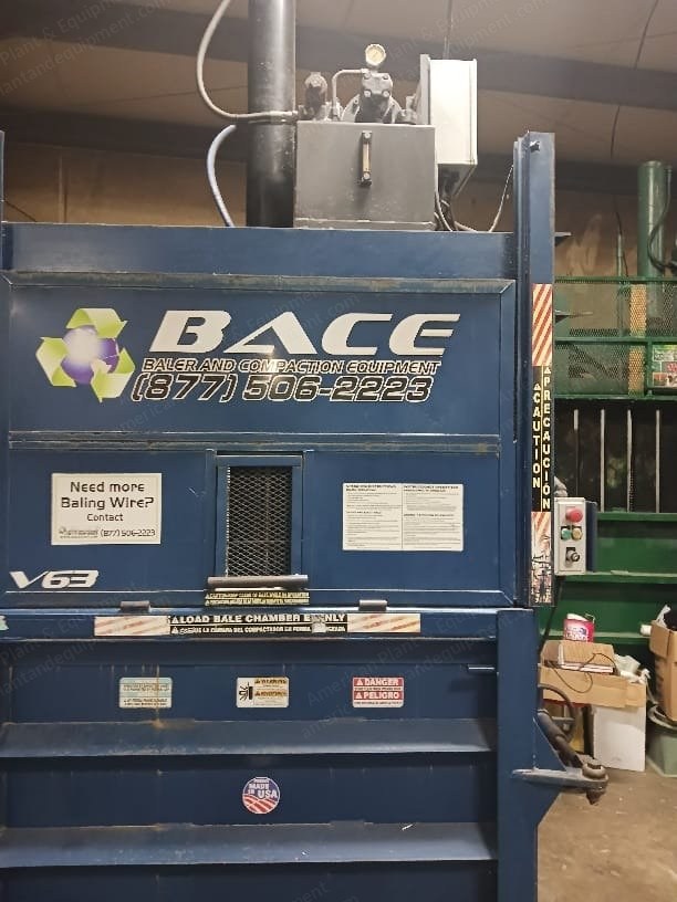 BACE, V63, Vertical Baler, 30 x 48 x 60 in, 10 hp, Single Phase