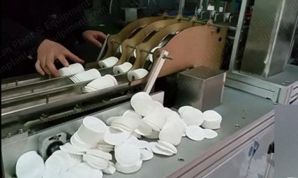 NovaStar, CE100, Cotton Pad Machine, 300 to 350 pcs/min, 260mm Feed Width, 5 kW