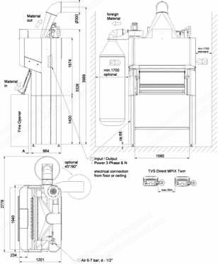 Jossi, TVS Direct MPix, 2009, 1200mm Working Width, 1200kg/h Production Rate