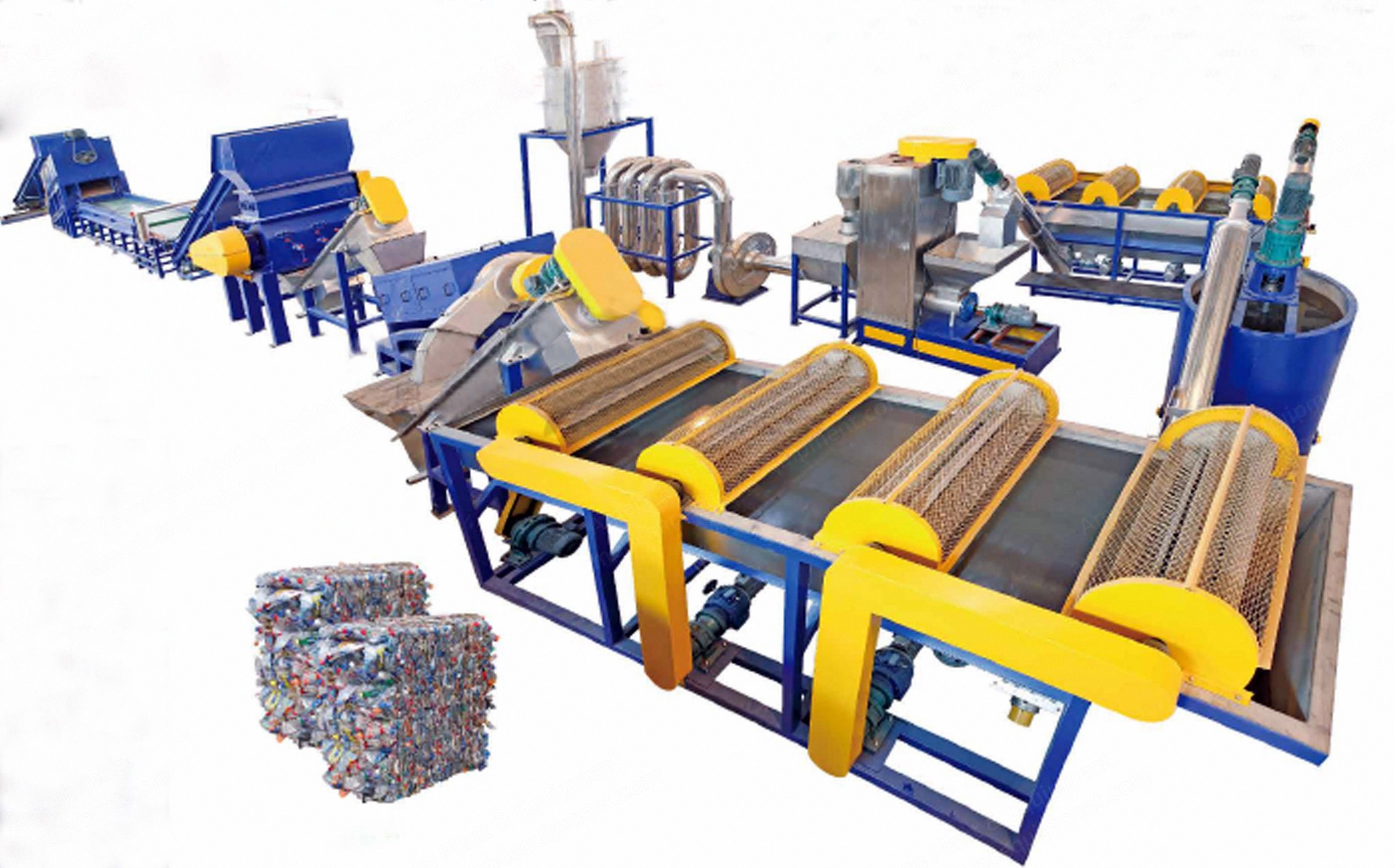 NovaStar, RL137, PET Washing Line, CE and ISO9001 Certified, For Loose or Baled PET Bottles