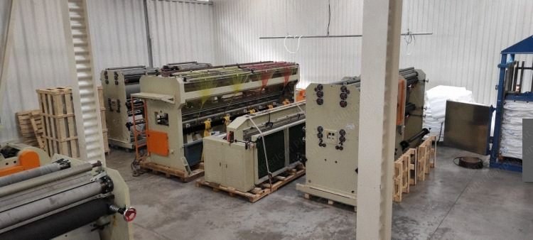 Fung Chang, DR2-170-F / SE-120-N2, 2020, 2 Raschel Knitting Lines for Plastic Bags, 170 Inches Width, 6G Gauge