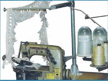 N-C Carpet Binding Equipment, FTW, Bobbinless Carpet Fringer, Double Lockstitch, 9/16 Inch Tape