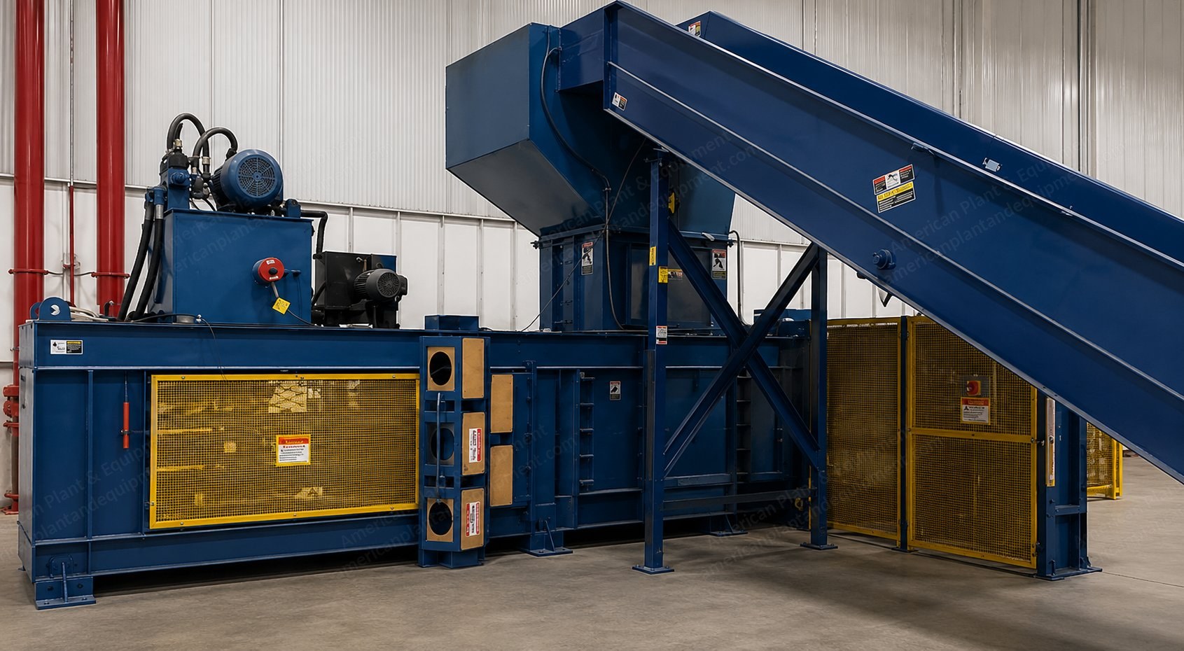 IPS, AT-752-20, Auto-Tie Baler, 20HP, 7" Cylinder, 43"x43"xVariable Bale Size