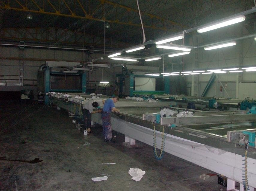 Buser, F 8 2490/36/14, 2005, 14 Colors, 2410mm Max Printing Width, 36m Table Length, Steam Heated