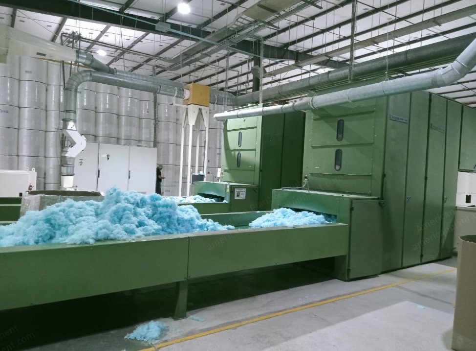Trutzschler/Laroche/Spinnbau/Fleissner/Ramisch/Edelmann Thermobonding Line, Working Width 2200mm, 1998 to 2017, up to 450 kg/h