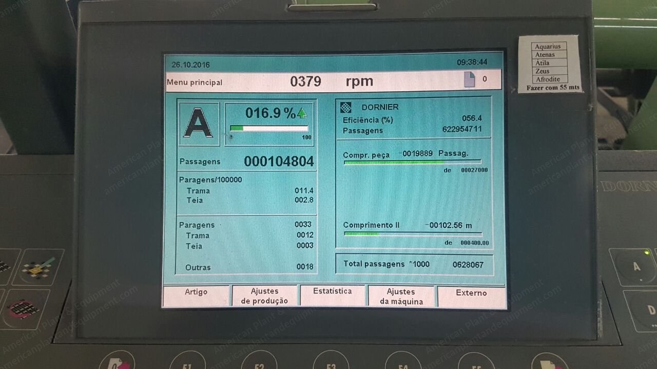 Dornier, RWV 8/J, 2010, 1900mm Width, 12 Colors, Staubli SX 870 Jacquard, 2688 Hooks