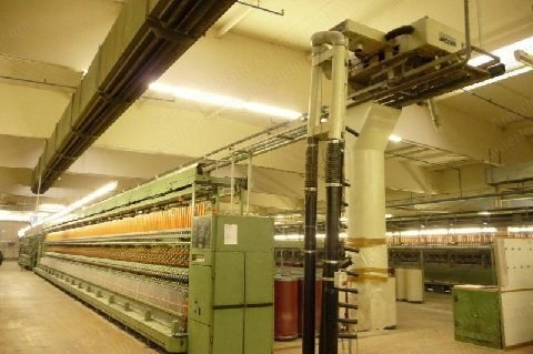NSC, CF43, 1991, Semi-Worsted Ringspinning Frame, 204 Spindles, 90mm Ring Diameter, Linked with Karl Mayer Winder