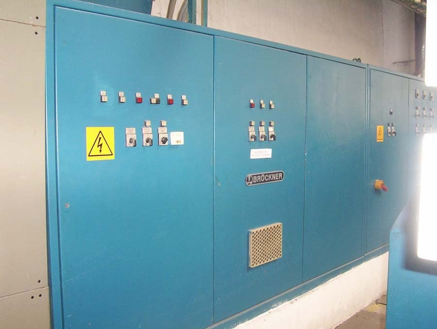 Brueckner Stenter, 1989, 2400mm Working Width, 6 Chambers, Oil Heated