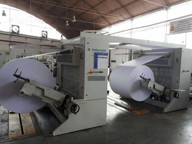 Bielomatik, P32-02, 2012, Synchro Cut Size Sheeter, A4, 2 Reel Stands, Max Web Width 1205mm