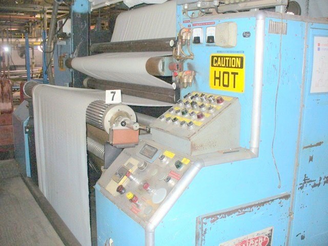Singer, Drum/Blanket Laminator, 80 Inch, Oil Heated, Slitting Mandrel
