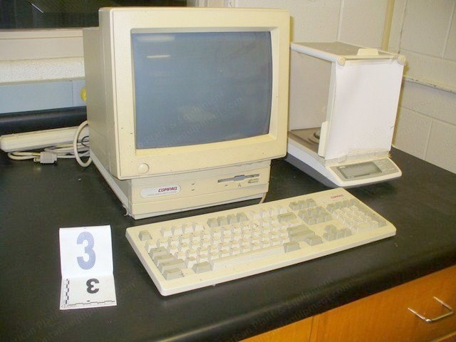 A&D, HR-200, Scale with Compaq Computer, Maximum 210g, d=0.1mg