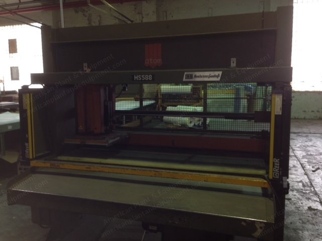 Atom, HS588-5 CN, 1998, Traveling Head Die Cutter, 78x20 Inches, 25 Tons