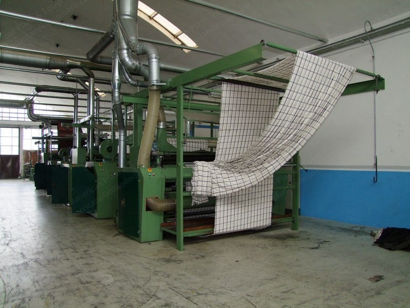 Comet, Complete Finishing Line for Fake Artificial Fur, 1990, 2200mm Working Width, Reconditioned 2002