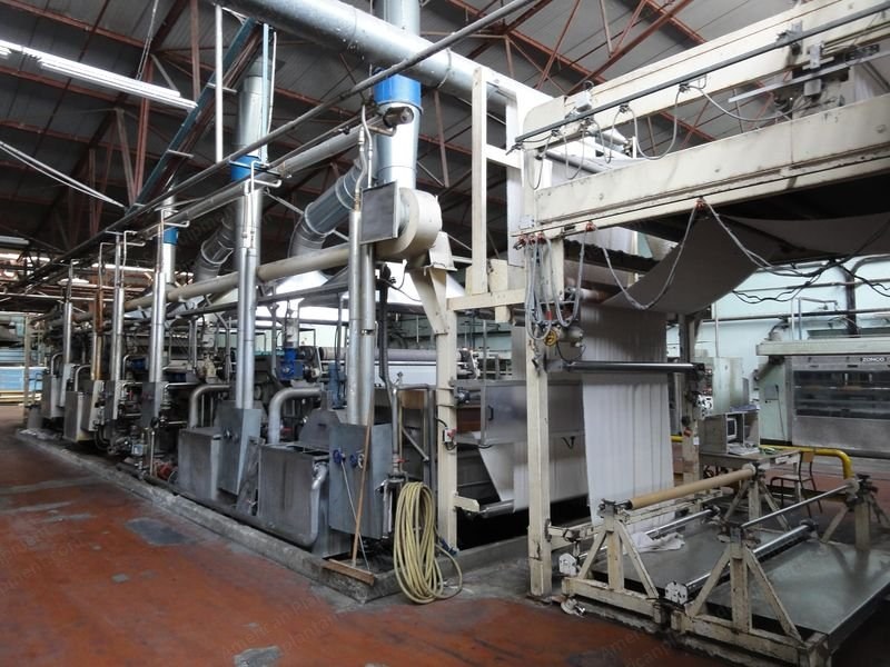 Arioli, Continuous Washing Range, 1991, 2.30m Cylinder Width, 7 Squeezers, 3 Perforated Drums, 40 m/min