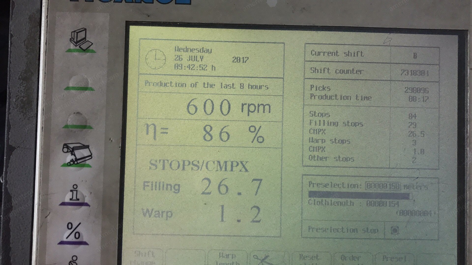 Picanol, Omni-Plus, 2001, 2200mm, Staubli 2871 Dobby, 16 Shafts, 4 Nozzles