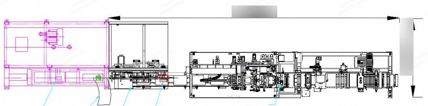 NovaStar, PD120, Fully Automatic Pet Pad Packaging Machine, 35 to 40 bags/min, 7200x1200x2500mm