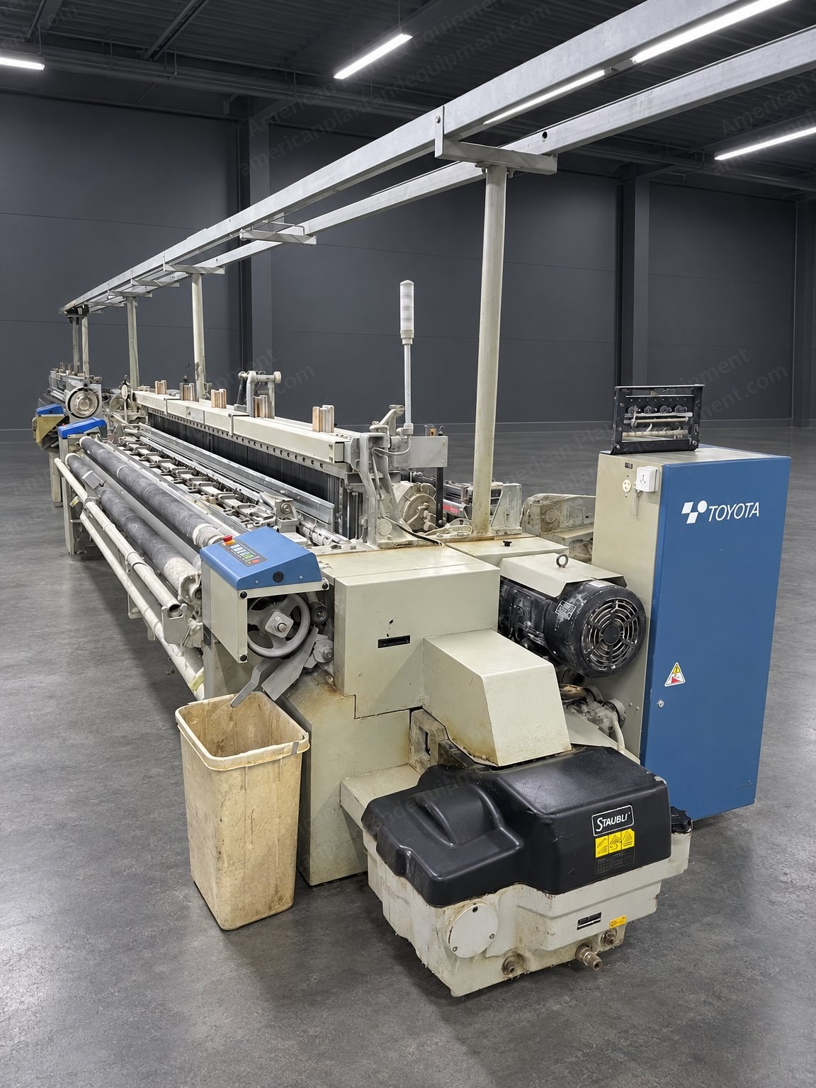 Toyota, T710, 2006, Air Jet Looms, 3400 mm Working Width, 2 Nozzles, 2 Accumulators, 8 Heald Frames, Staubli 2861B Dobby, 16 Shafts, 6 Units