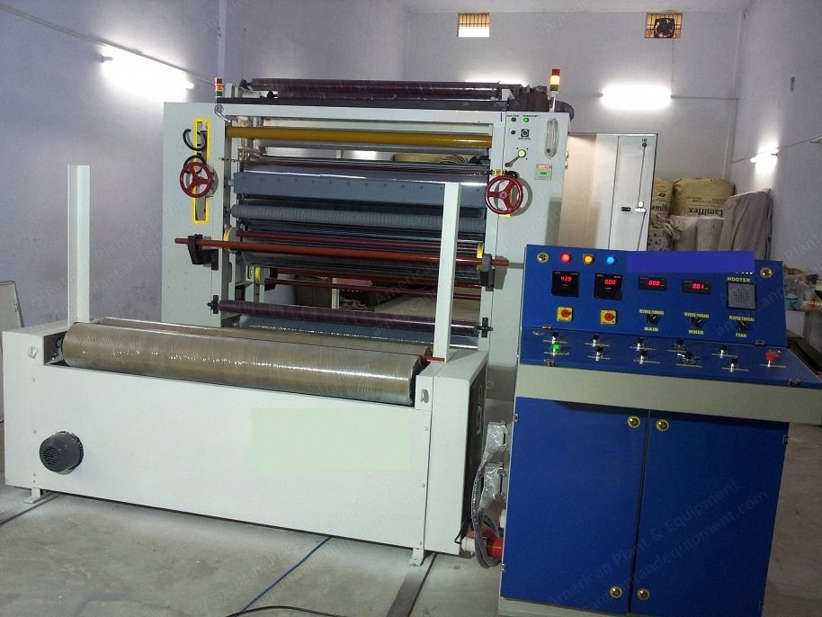 Flame Lamination Machine, 72" (1828mm) Max Web Width, 3-Roll Type, 2 Gas Fired Ribbon Burners