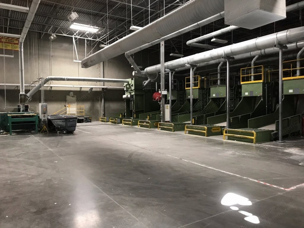 Two Complete Nonwoven Airlay Lines, 2200mm Working Width, Temafa, Thibeau, Fehrer, Fleissner