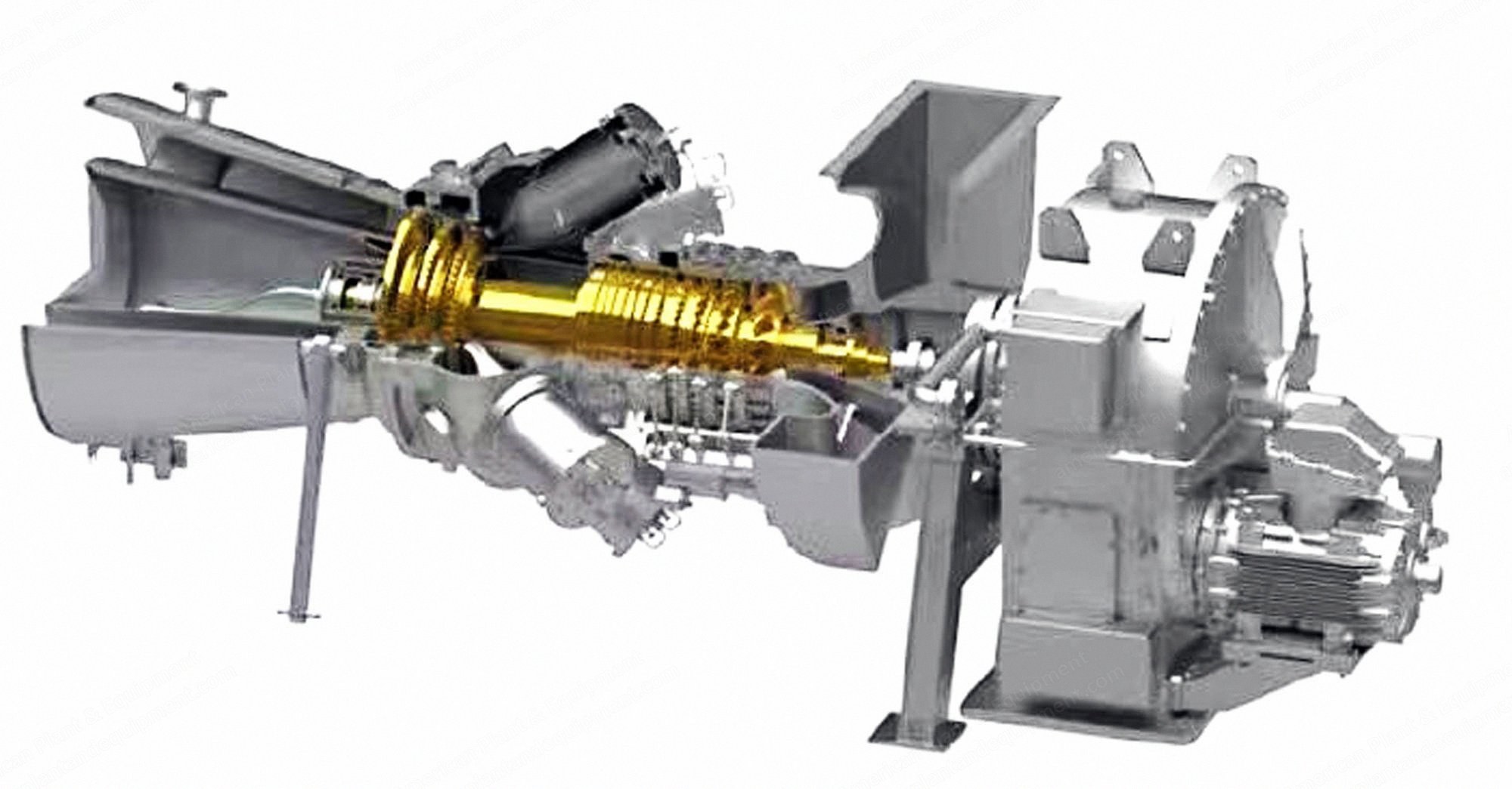 MAN, MGT6000, Gas Turbine, 6630 kW, 50/60Hz, 1500/1800 RPM
