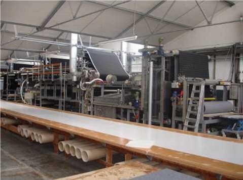 Longlife, 1995, Laminating Machine for Felt to Carpet, 2300mm to 2400mm Working Width, Powder Activated by Infrared