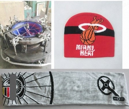NovaStar, KH148, 2017, 236mm Cylinder, 6 Gauge, 8 Colors, Jacquard Scarf and Hat Knitting Machine