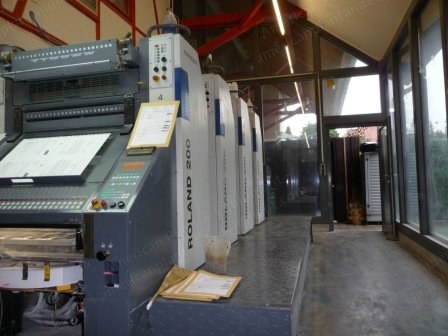 Roland, R 204 E TOB, 2010, 4 Printing Units, 520x740mm Max Paper Size, 13000 S/H Max Speed
