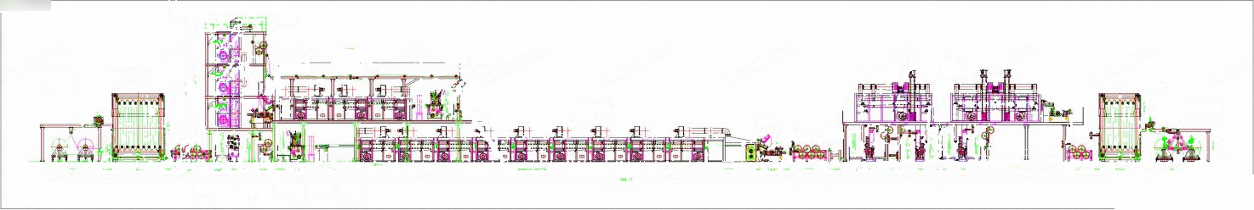 NovaStar, CG223, PVC Tarpaulin Coating Line, New, 4,000 mm (157 in) Fabric Width, 3 Coating Heads, Gas Heated Ovens, Surface Treating Machine