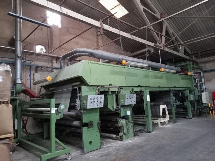 Colombo PVC Lacquer Coating Machine, 2000, 2600mm Working Width, 2 Lacquering Heads