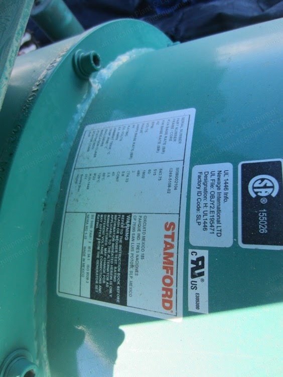 Cummins, DFEH-7244177, 2008, 400kW, 11800 Hours, EPA Approved