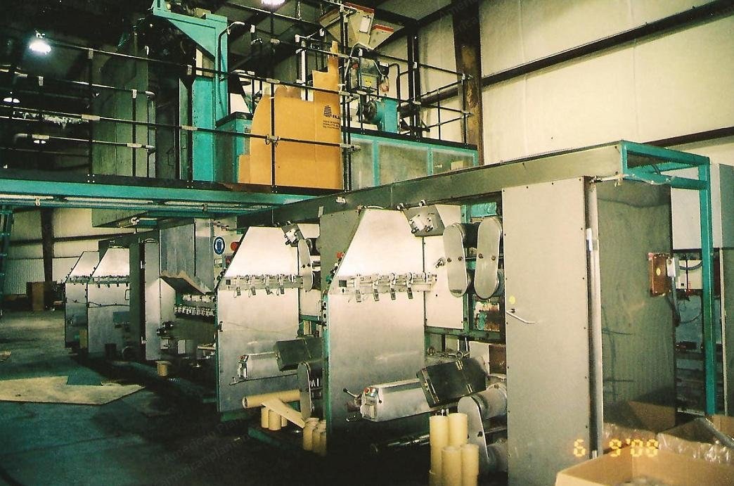 SML Lenzing Polypropylene Extrusion Line, 1998, Deniers 200 to 1600, 4500 lbs/day, 4 Sahm Winders