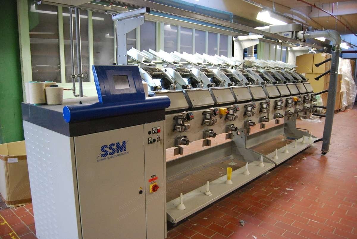 S.S.M., DP1-W Digicone Preciflex, 2003, 10 Spindles, 6" Traverse, Automatic Doffing