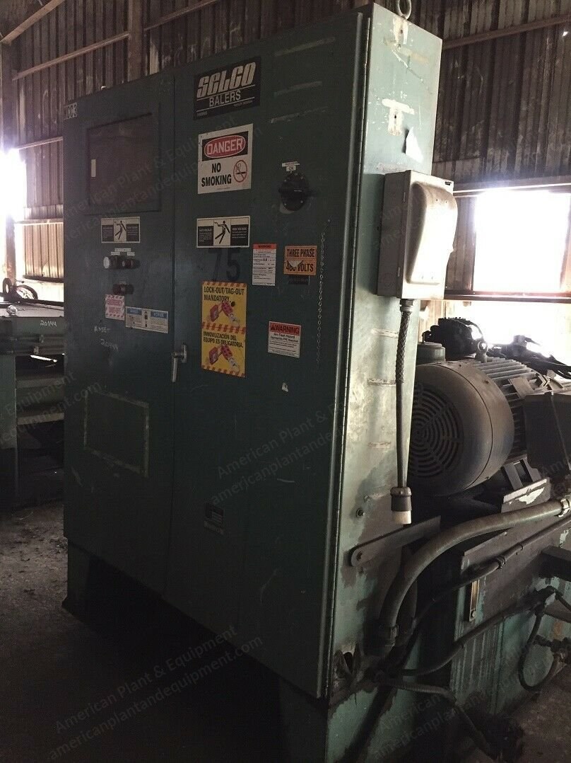 Harris Selco, Horizontal Baler, 75 HP, 40" x 80" Feed Opening, Accent 470 Wire Tier