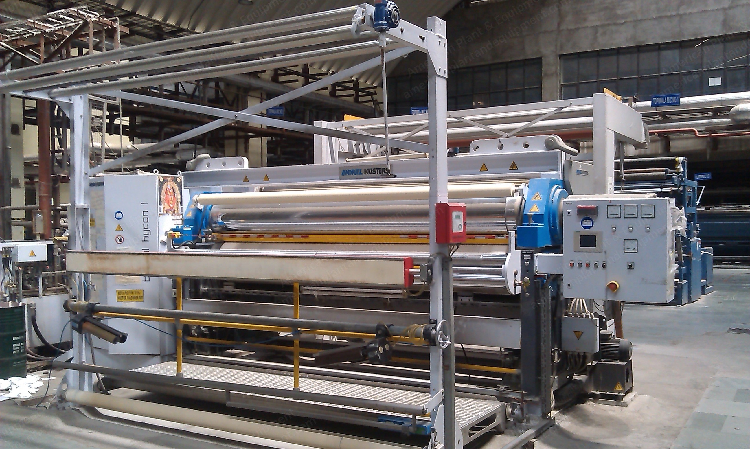 Andritz Kuster, 423.55, 2008, 3 Bowl Calender, 3200mm, 1 Cotton Roll, 1 Hycan Roll, 1 Chilled Roll