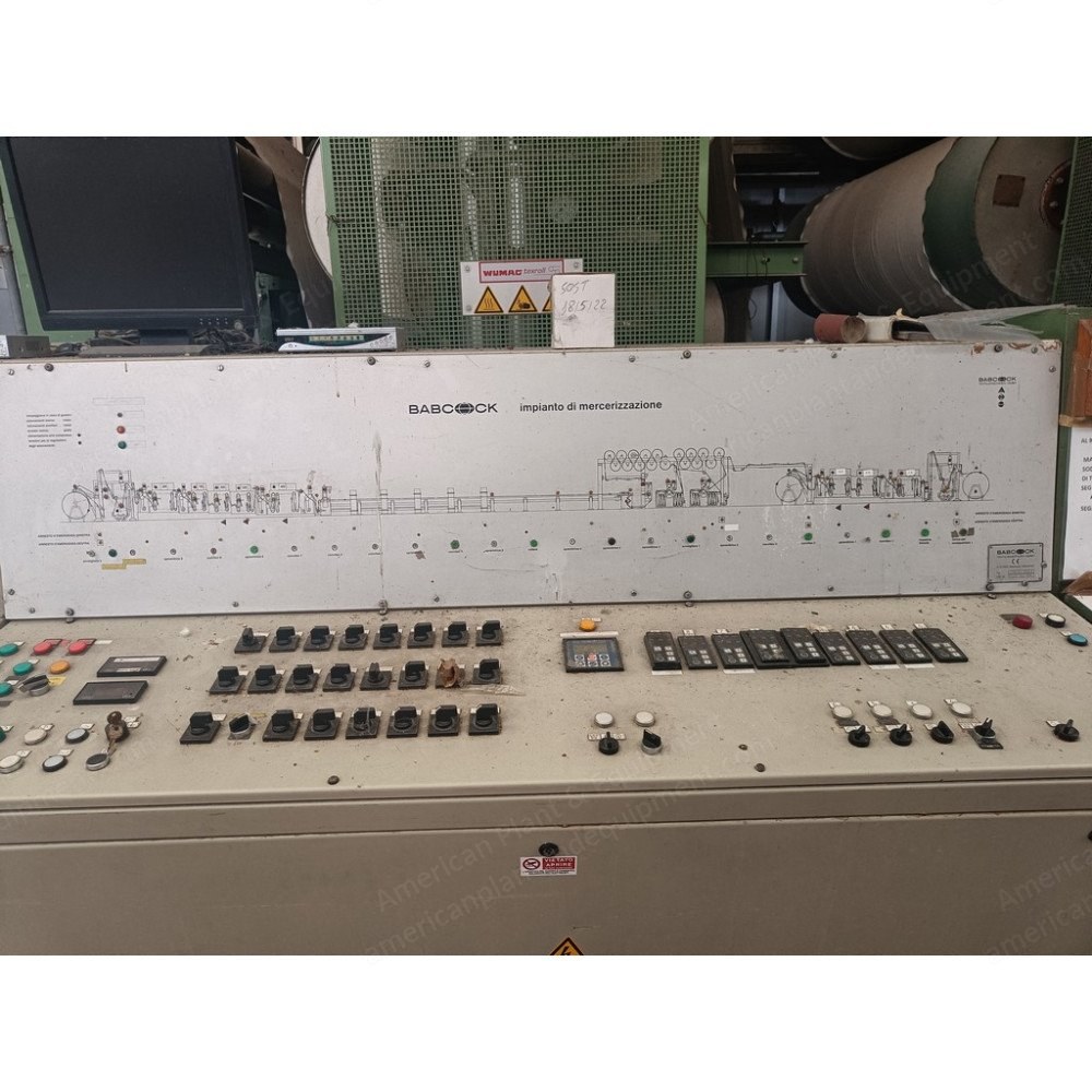 Babcock, Comerio, 1999, Chain Mercerizing Line, 12 Tanks, Working Width 1800mm