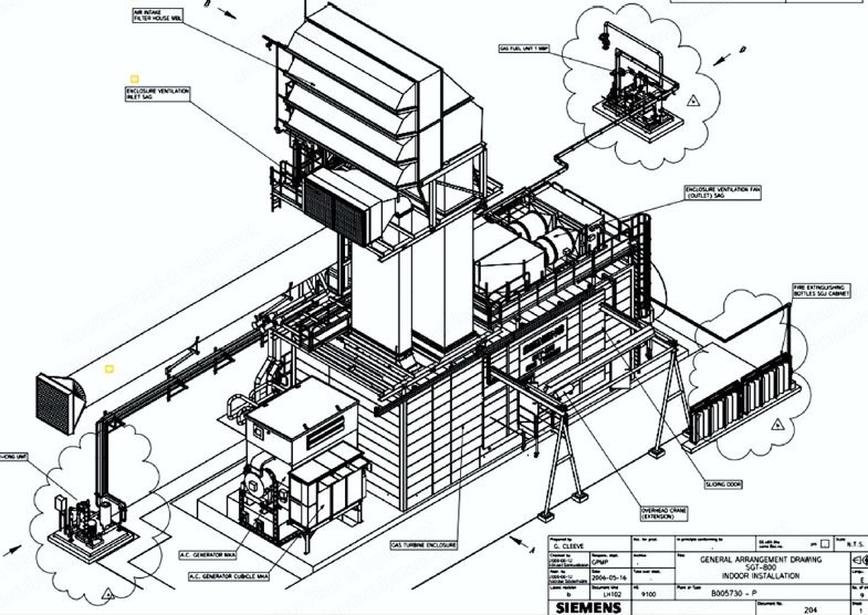 Siemens, SGT-800, 2008, 45 MW, Gas Turbine Generator