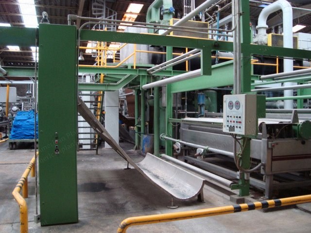 Bruckner Tenter Frame, 1992, 3200mm Width, 7 Chambers, Oil Heated, with Mahlo Weft Straightener