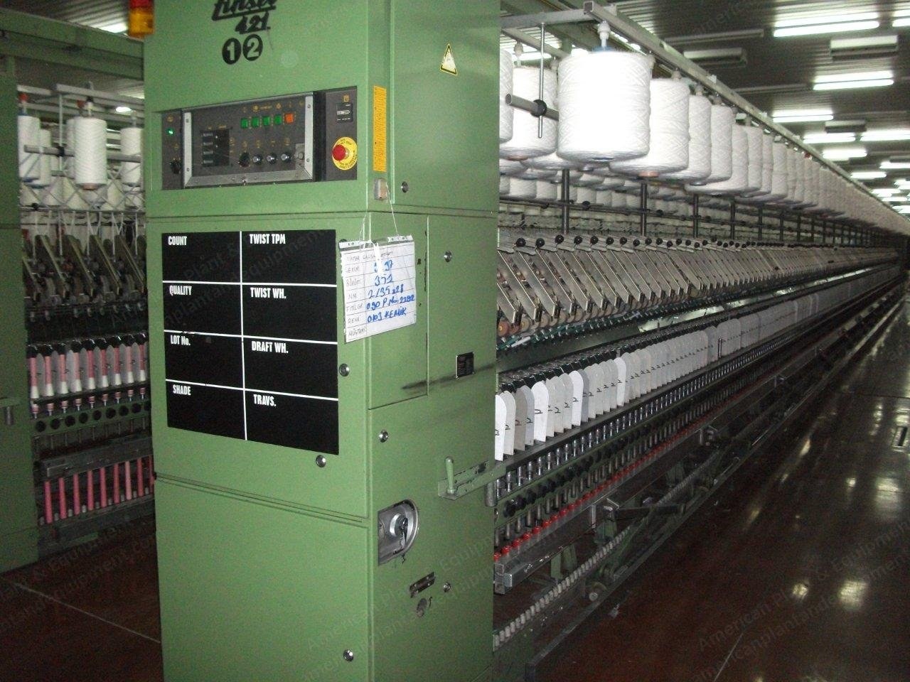 Zinser, 421E, 1997, Ring Spinning Machine, Long Staple, 600 Spindles, 55mm Ring Diameter