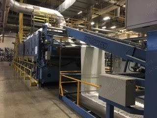 Santex, 1996, 96-inch Width, 7 Zones, Gas Fired, Open Knitgoods Dryer