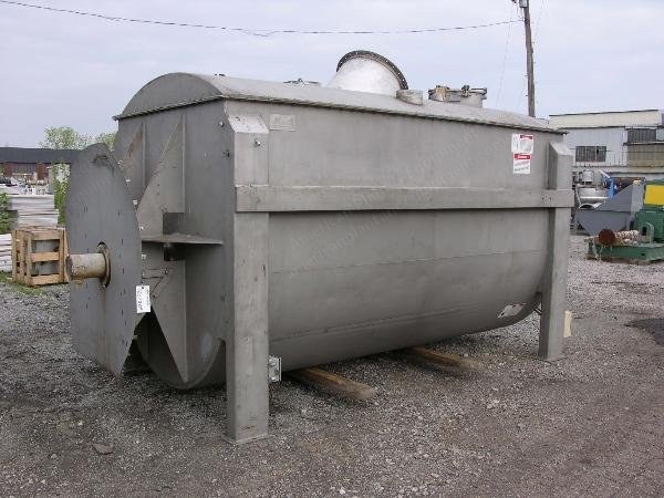 American Process, PRB-385, 1999, 385 Cubic Foot, Stainless Steel Rotary Blender, 72x144x80 Inch Trough, 60 HP