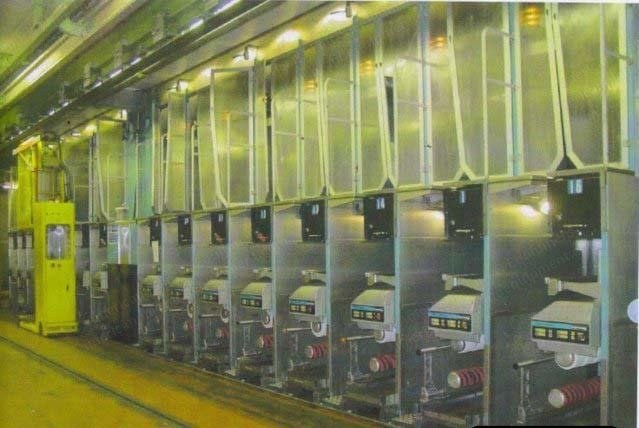 Barmag Nylon Spinning Yarn Lines, 2002, 40 to 70 Denier, 8 Rollers per Group