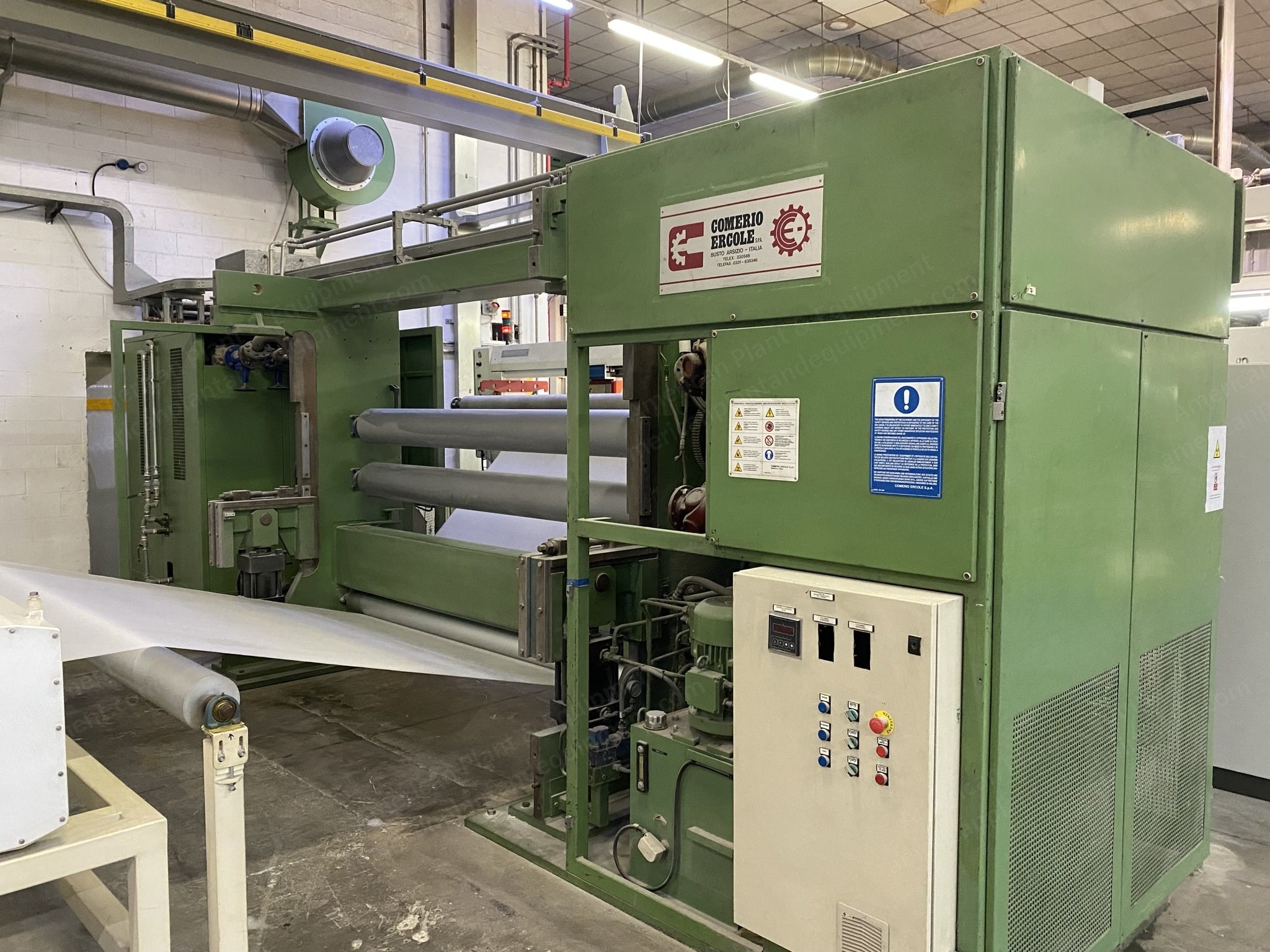 Comerio Ercole, CTN 2/410x2500, 2006, Nonwoven Calender, 2500mm Working Width, 2 Oil Heated Cylinders, 100 N/mm Pressure