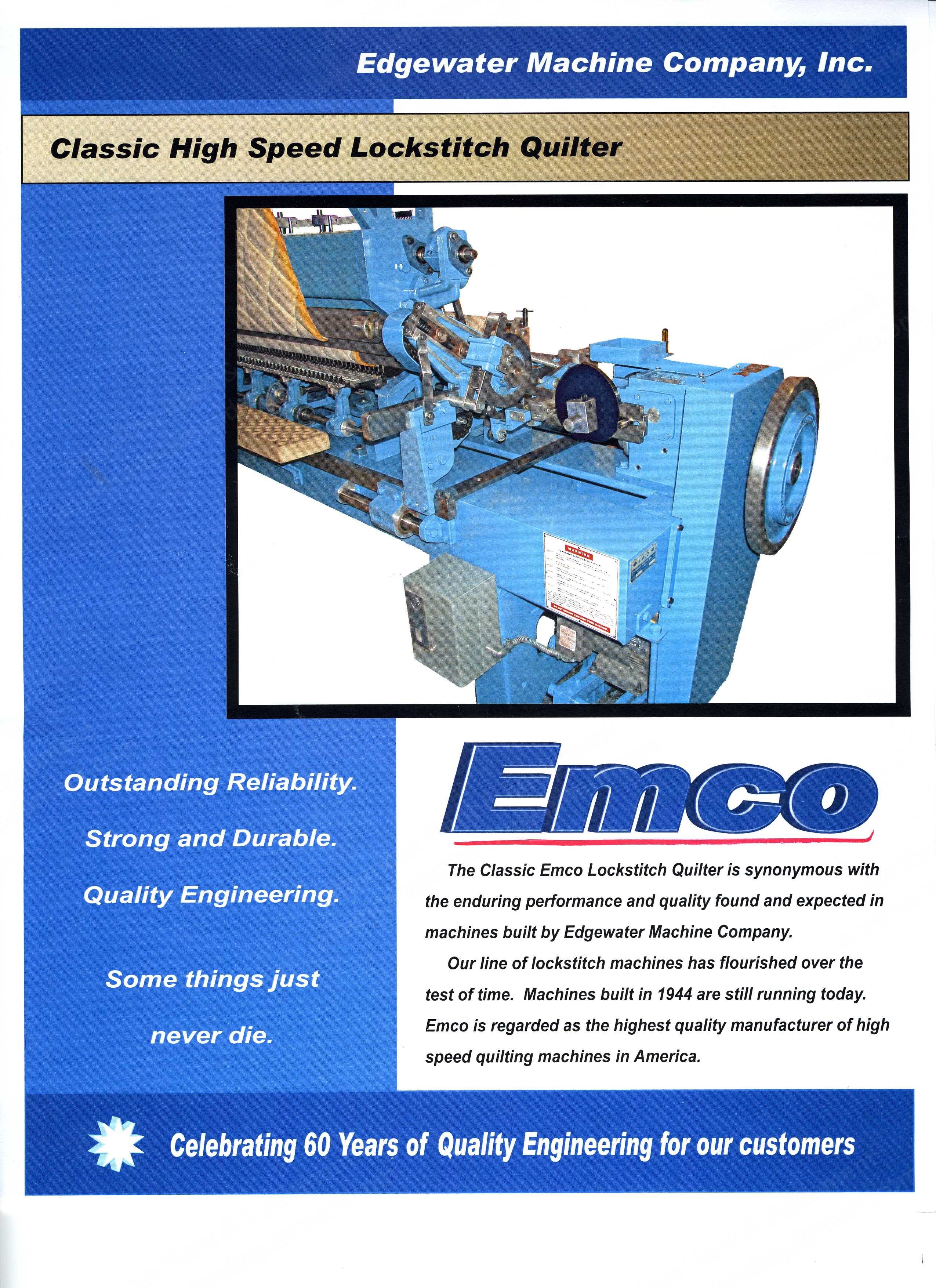 Emco, Classic, Highspeed Lockstitch Quilter
