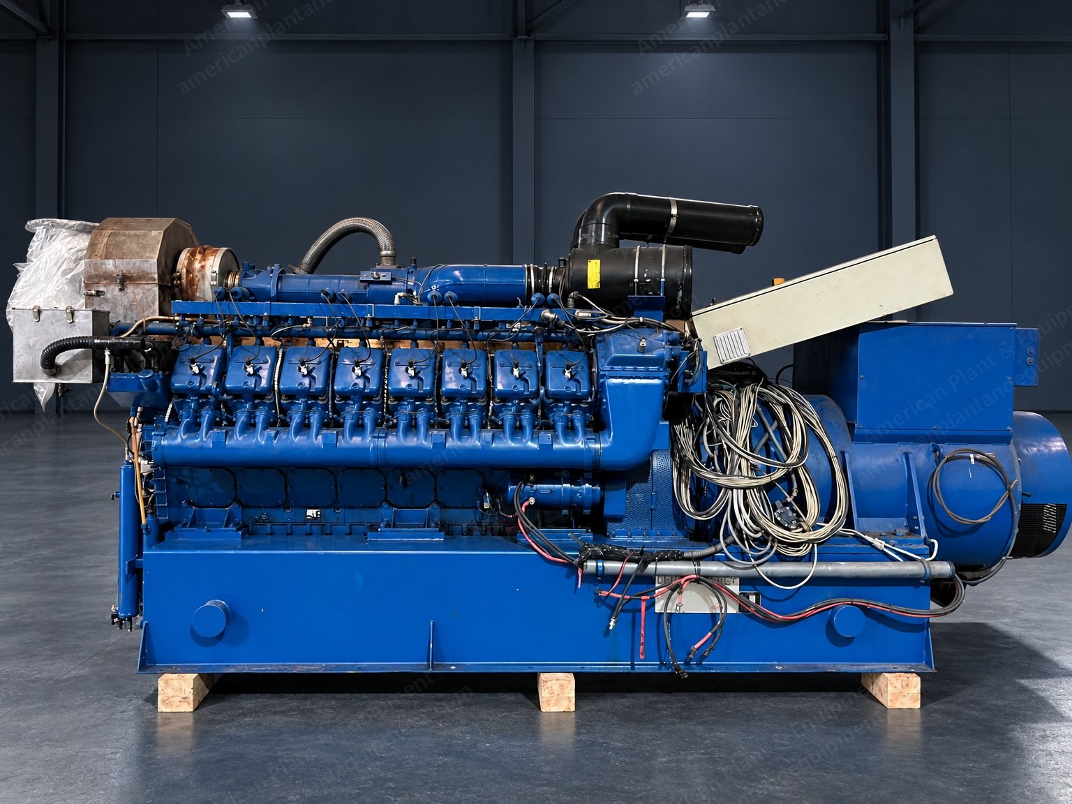MWM, TBG 620 V16 K, 2004, Natural Gas Generator Set, 1,364 kW, 400 V, 50 Hz, 72,318 Hours, Complete Package