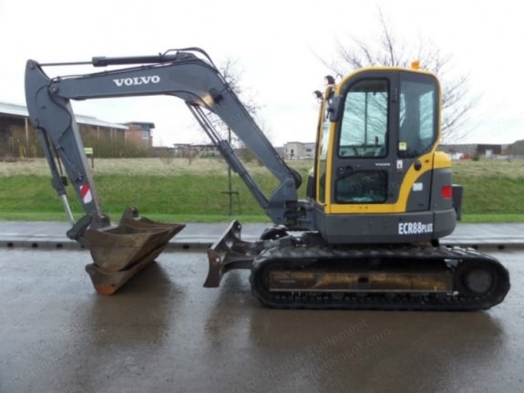 Volvo, ECR88 Plus, 2008, Cab, Quick Hitch, 3 Buckets